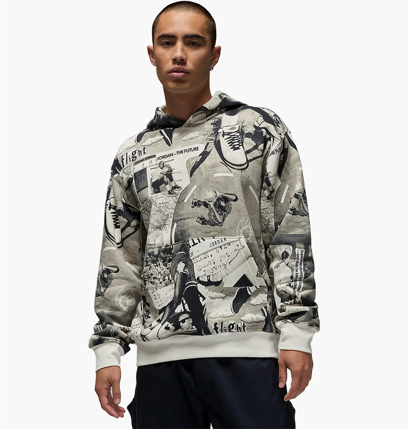Худі чоловіче Air Jordan Brooklyn Fleece Grey FV7297-010