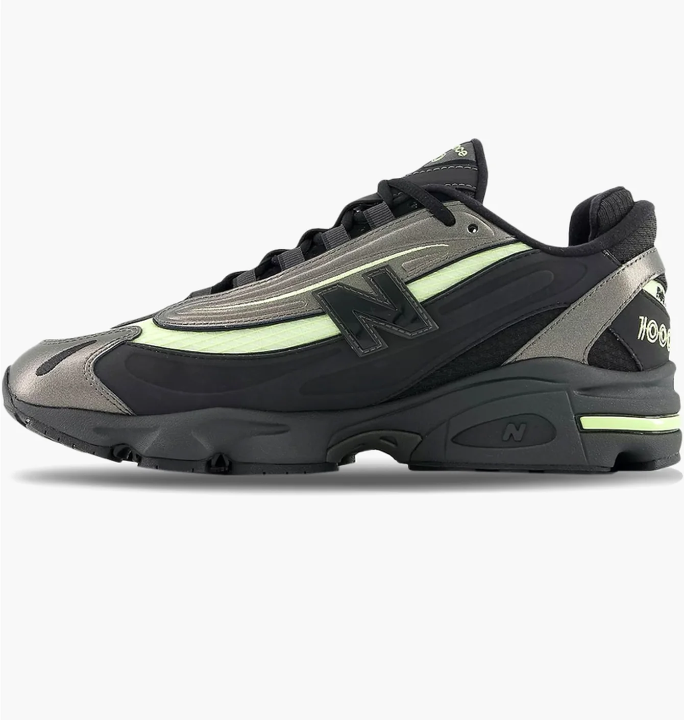 Кросівки чоловічі New Balance 1000 Metallic Dry Lime Ykk Black/Grey U10008WZ