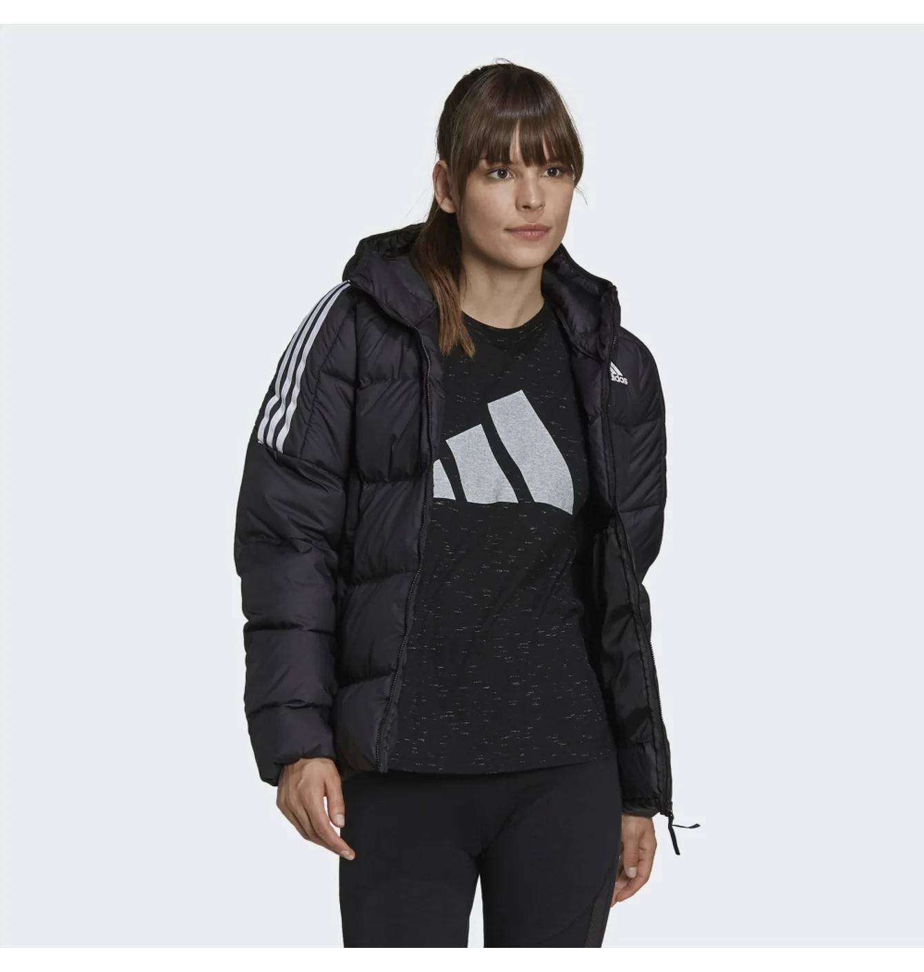 Женский черный пуховик Essentials Midweight adidas