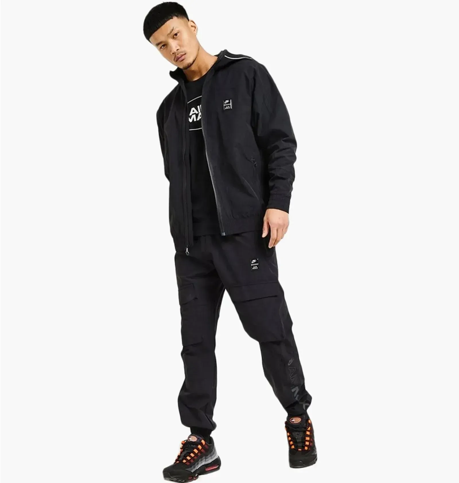 Спортивний костюм чоловічий Nike Sportswear Air Max Woven Bundle Black (HQ4902-010__HQ4903-010)