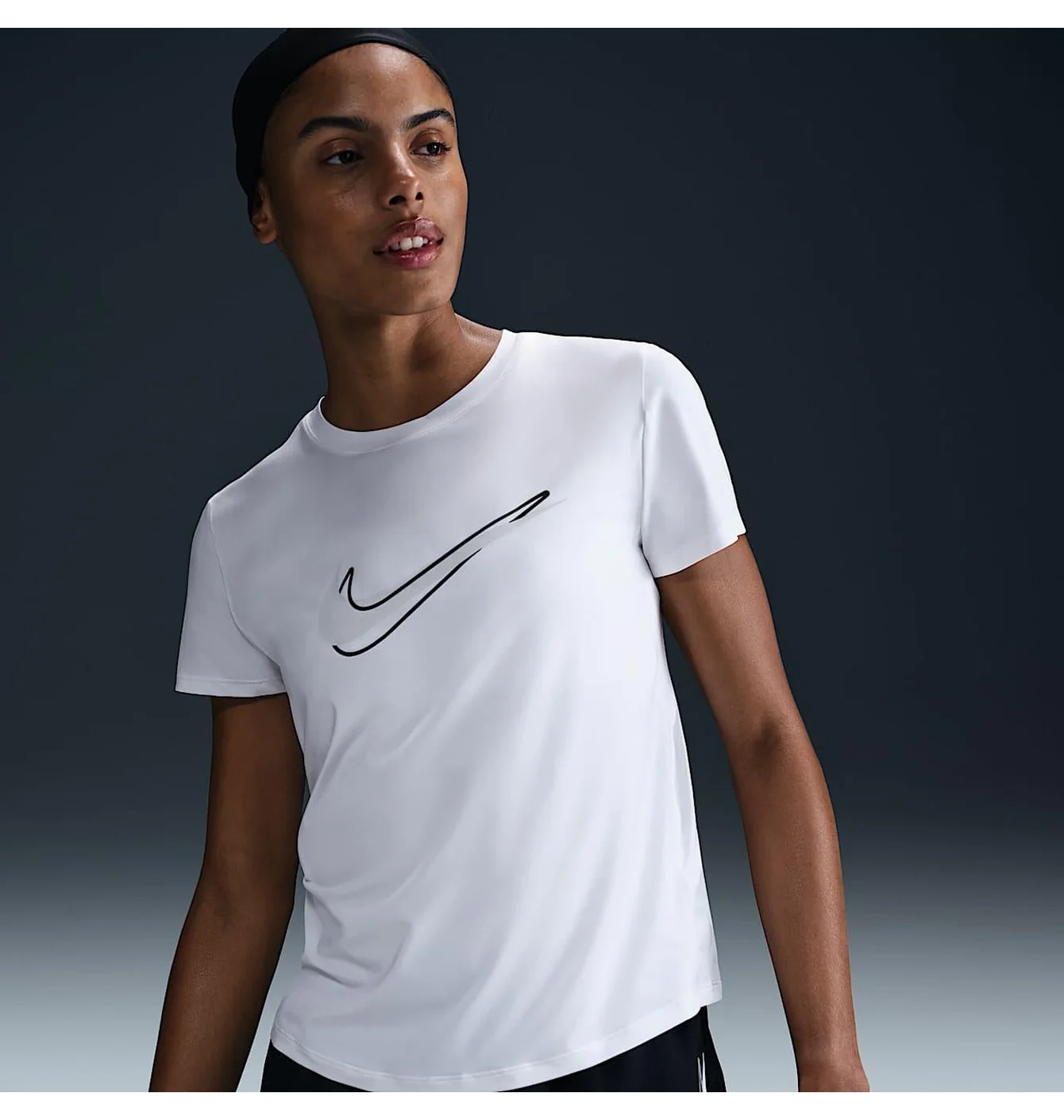 Футболка жіноча Nike One Swoosh Dri-Fit Short-Sleeve Running Top White HJ2204-100