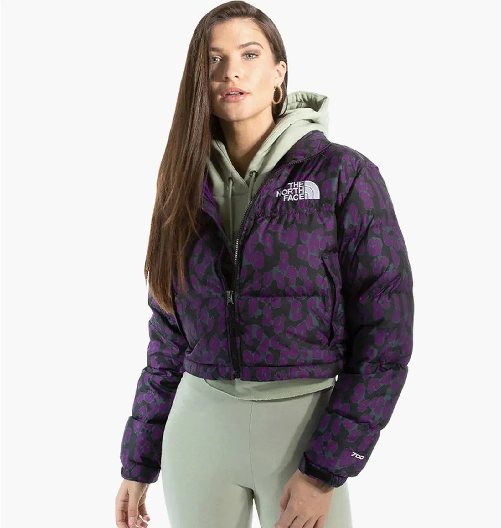 Женский пуховик   The North Face  Print Nuptse Short