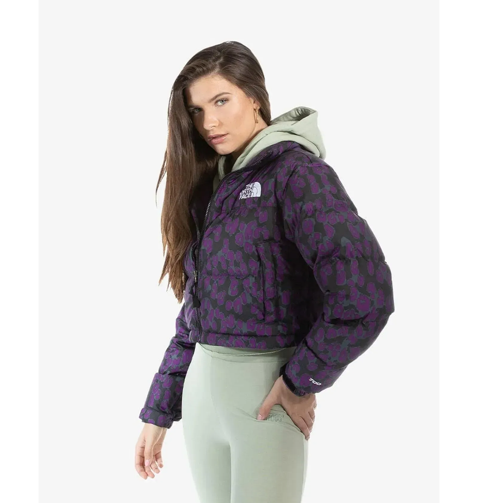 Женский пуховик   The North Face  Print Nuptse Short