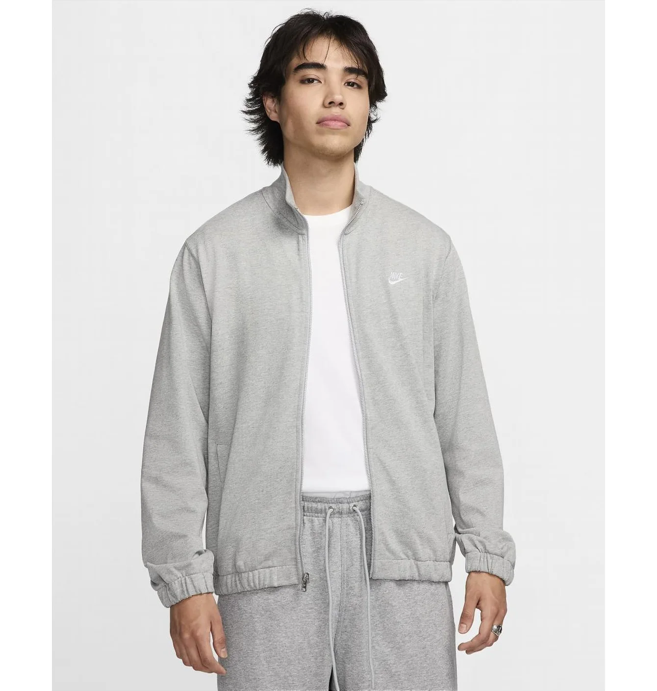 Олімпійка чоловіча Nike Club Knit Jacket Grey FQ3426-063