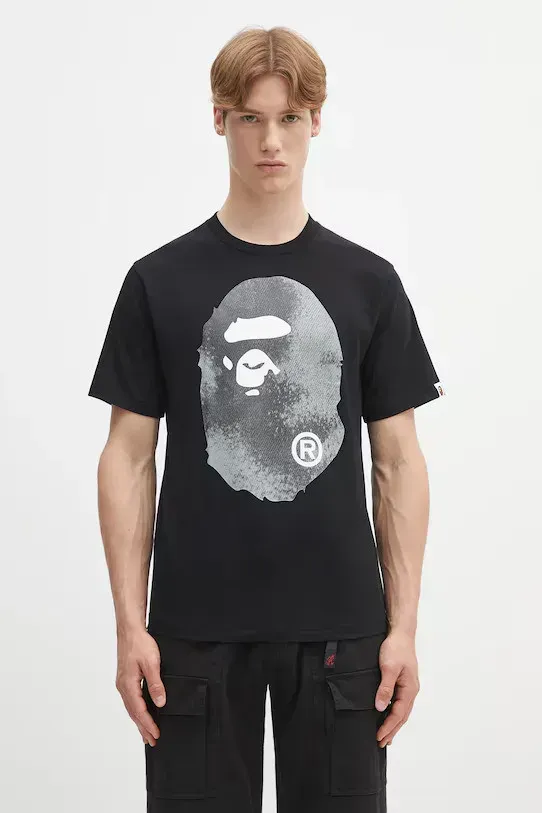A BATHING APE Men's HIGH TONE BLEACH BIG APE HEAD TEE