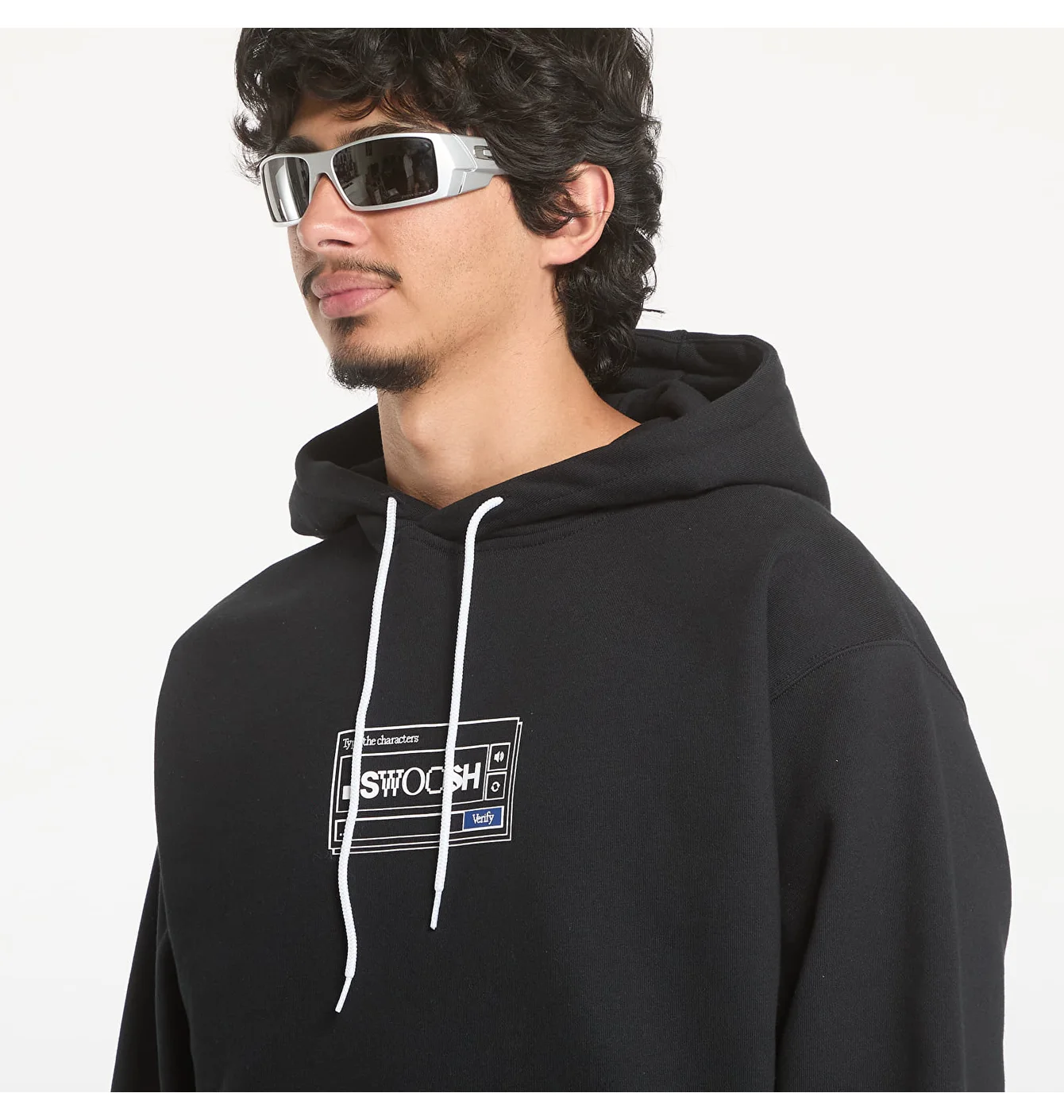 Nike .Swoosh Are You A Bot Exclusive Hoodie Black