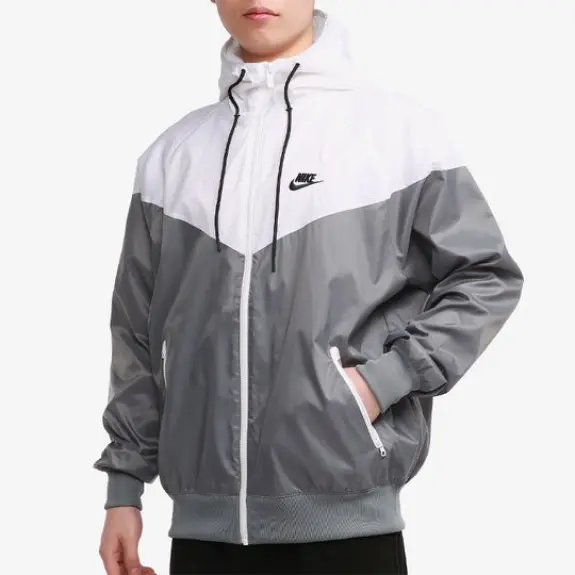 Вітровка Nike NSW (сіро-біла)