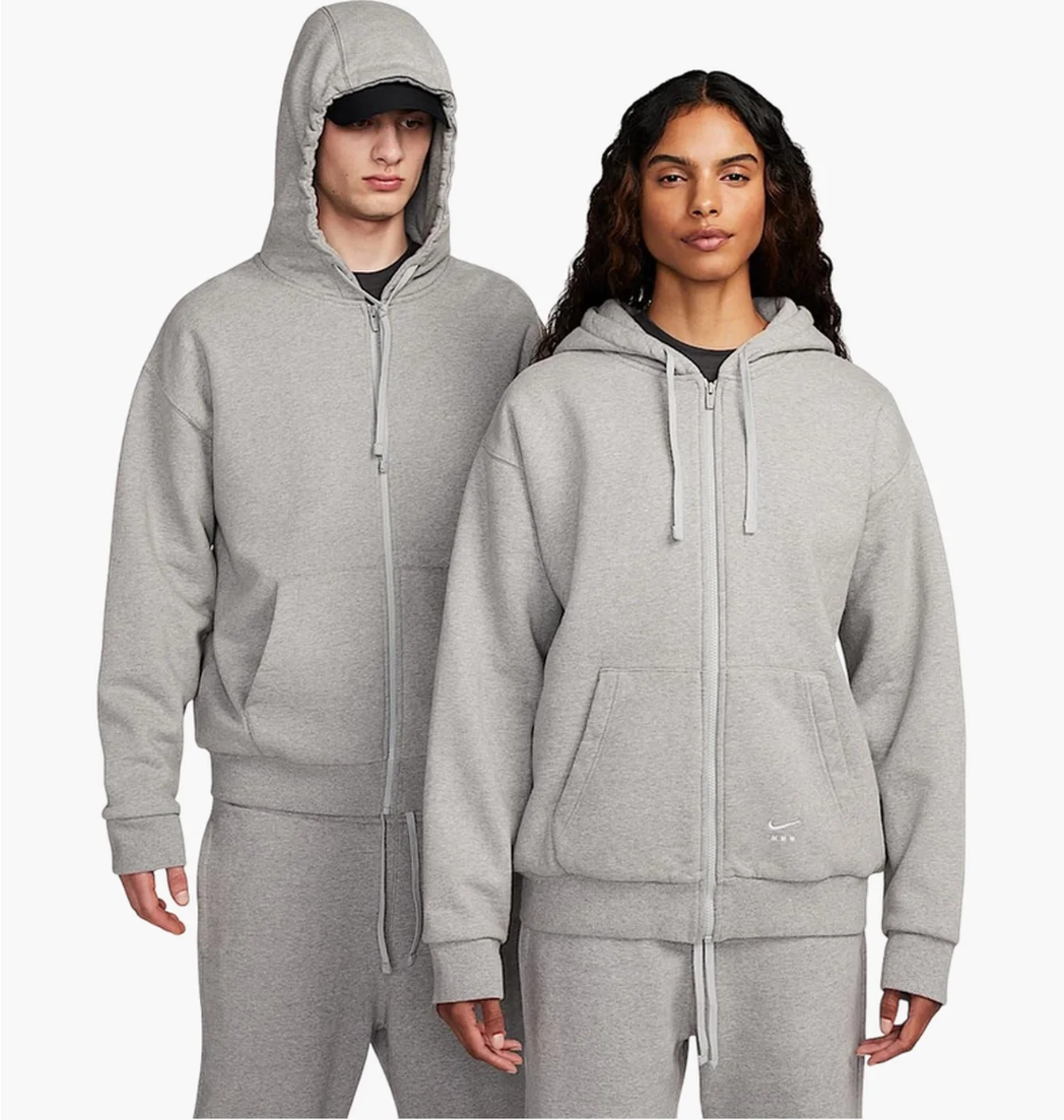Толстовка чоловіча Nike X Mmw Full-Zip Fleece Grey DR5362-050