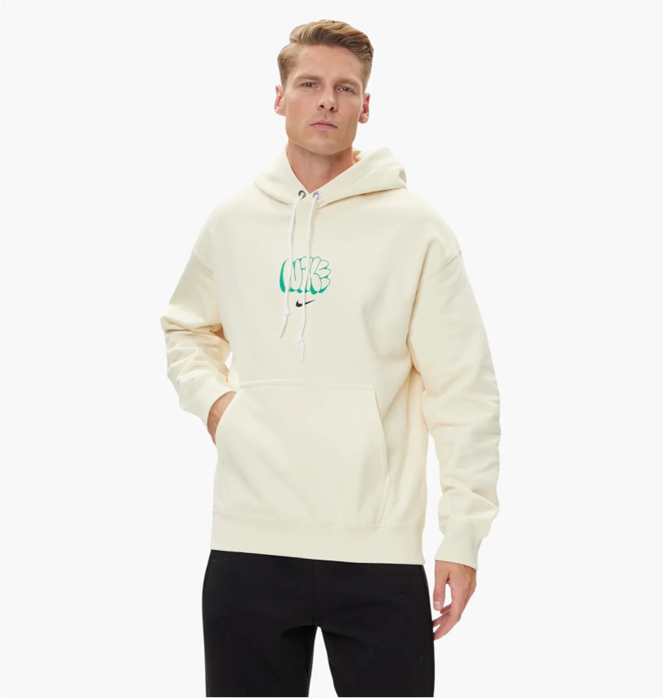 Nike Solo Swoosh Beige Hoodie