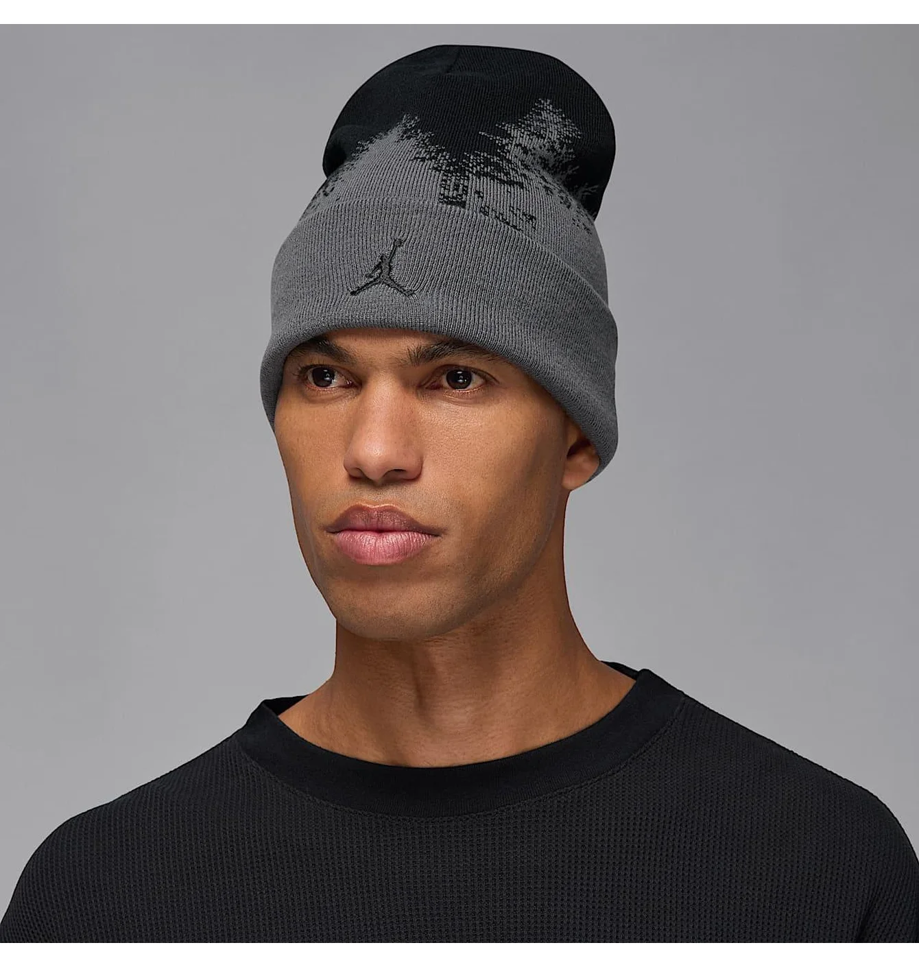 Шапка Air Jordan Peak Beanie Grey/Black