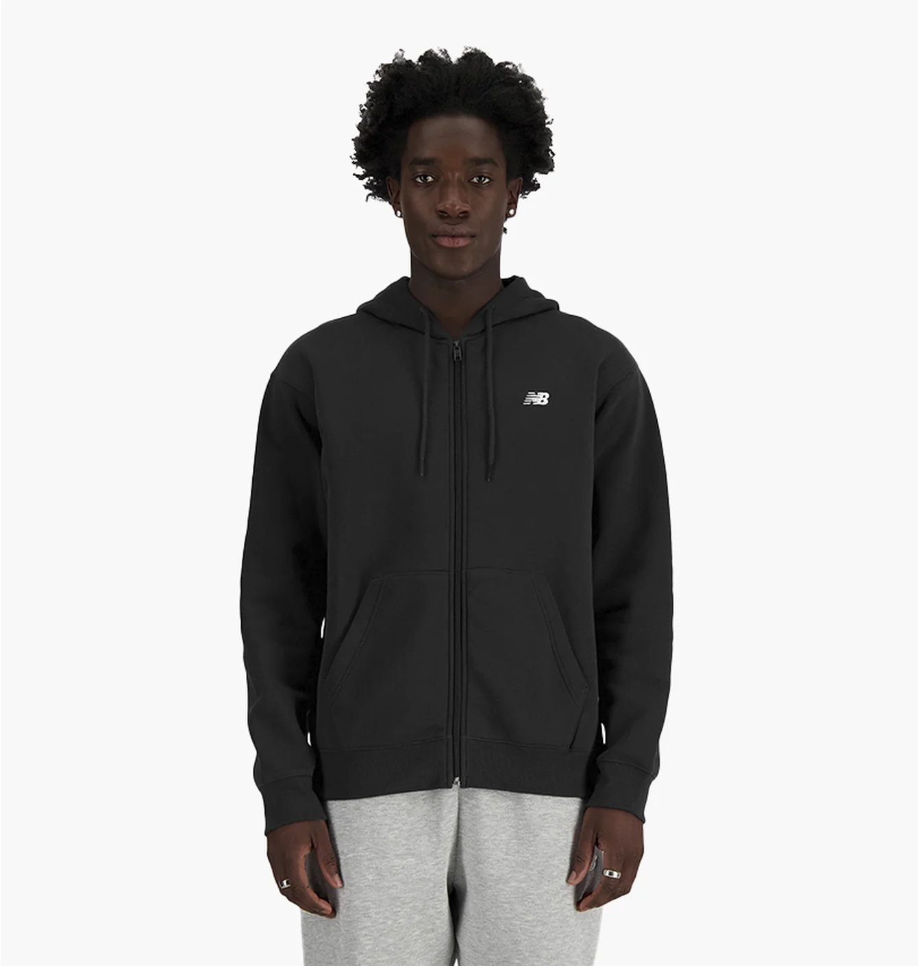 Толстовка чоловіча New Balance Sport Essentials Full Zip Black MJ41502BK