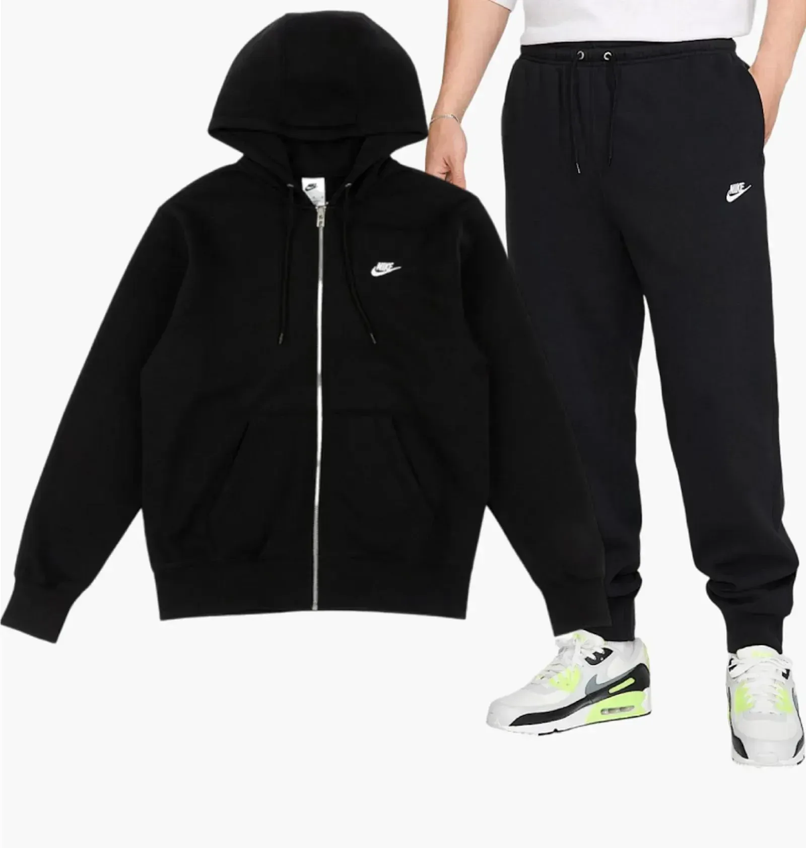 Спортивний костюм чоловічий Nike Club Bb Black (FN3861-010__FN3787-010)