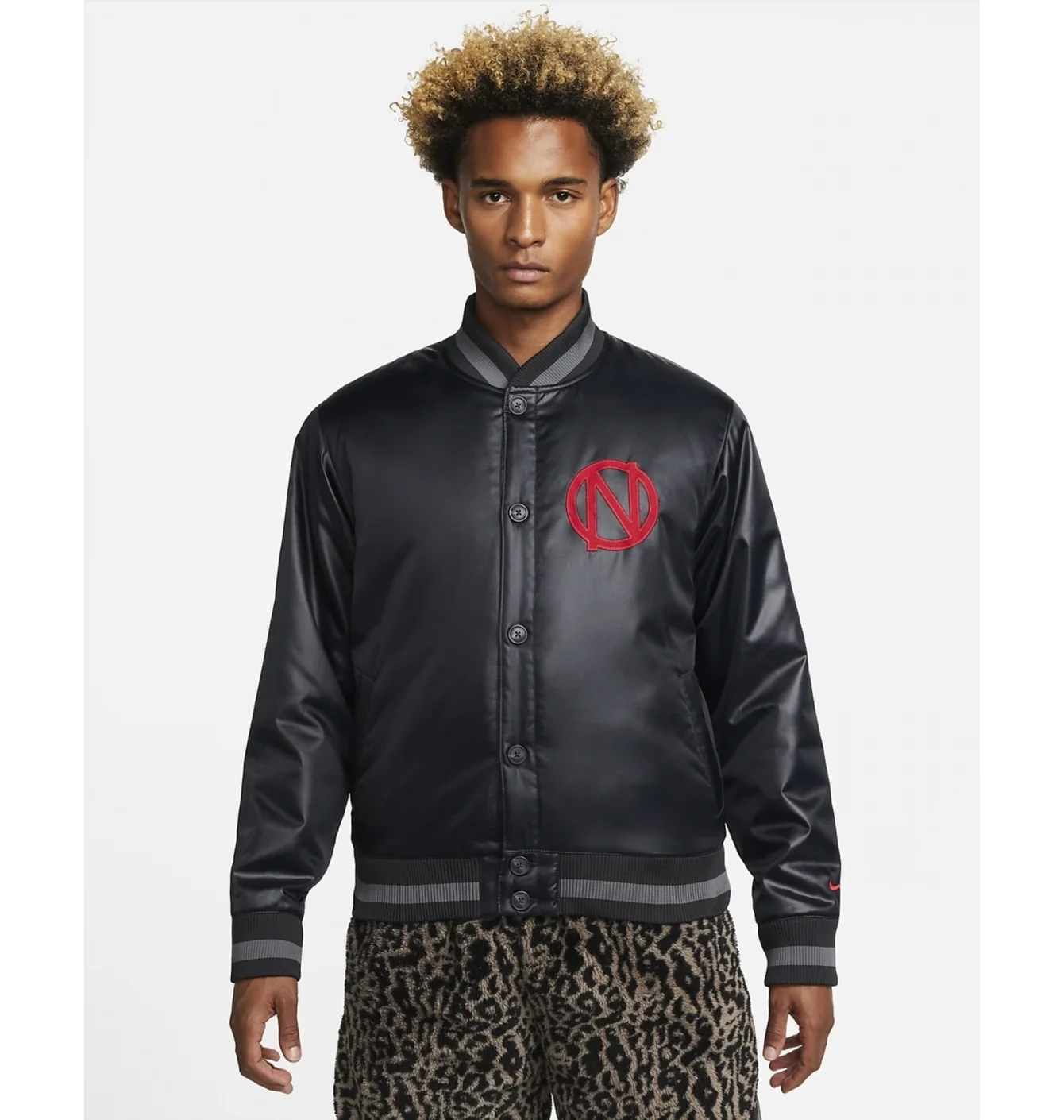 Бомбер Nike PREMIUM FULL ZIP BASKETBALL JACKET BLACK