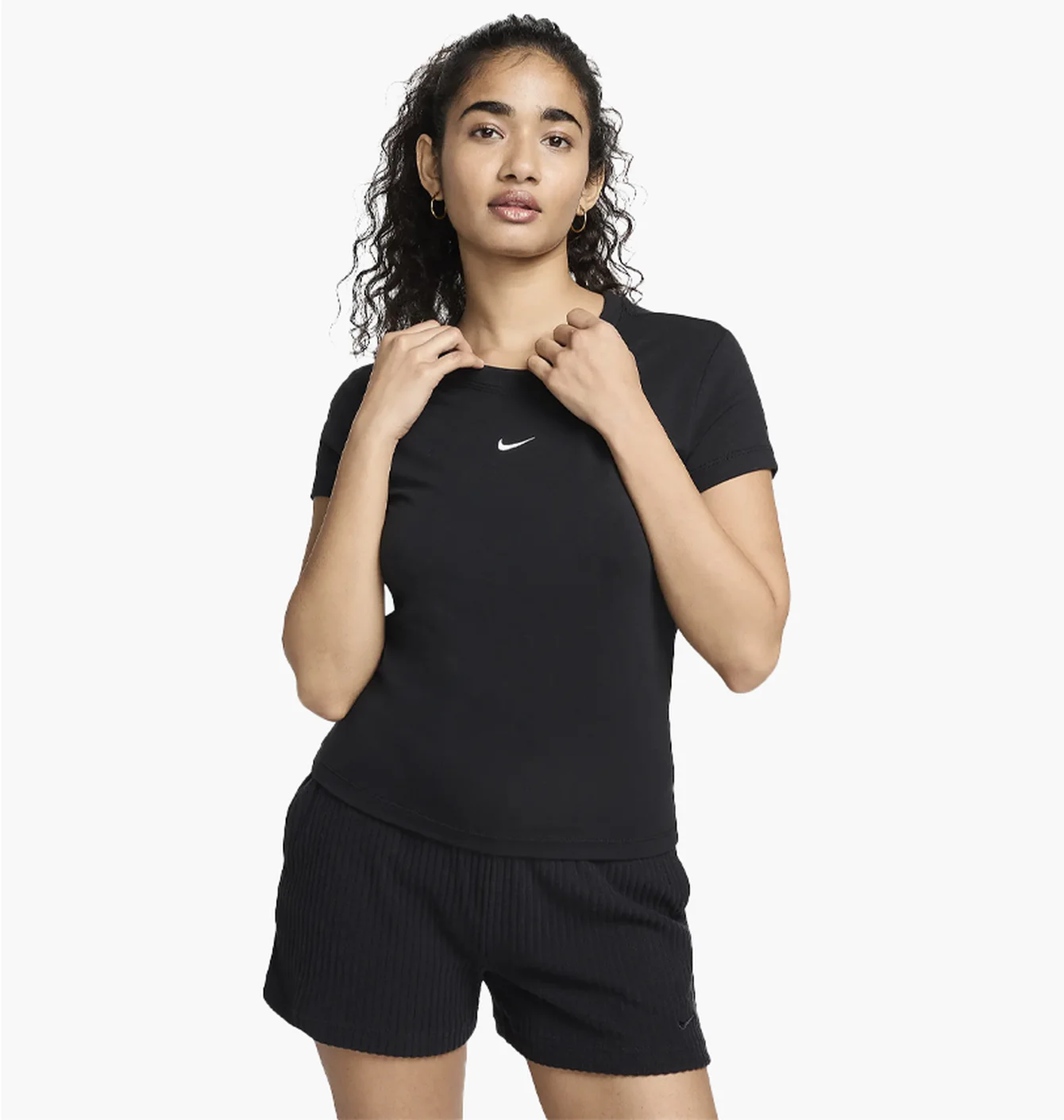 Футболка жіноча Nike W Nsw Nk Chll Knt Md Crp Black FV5508-010