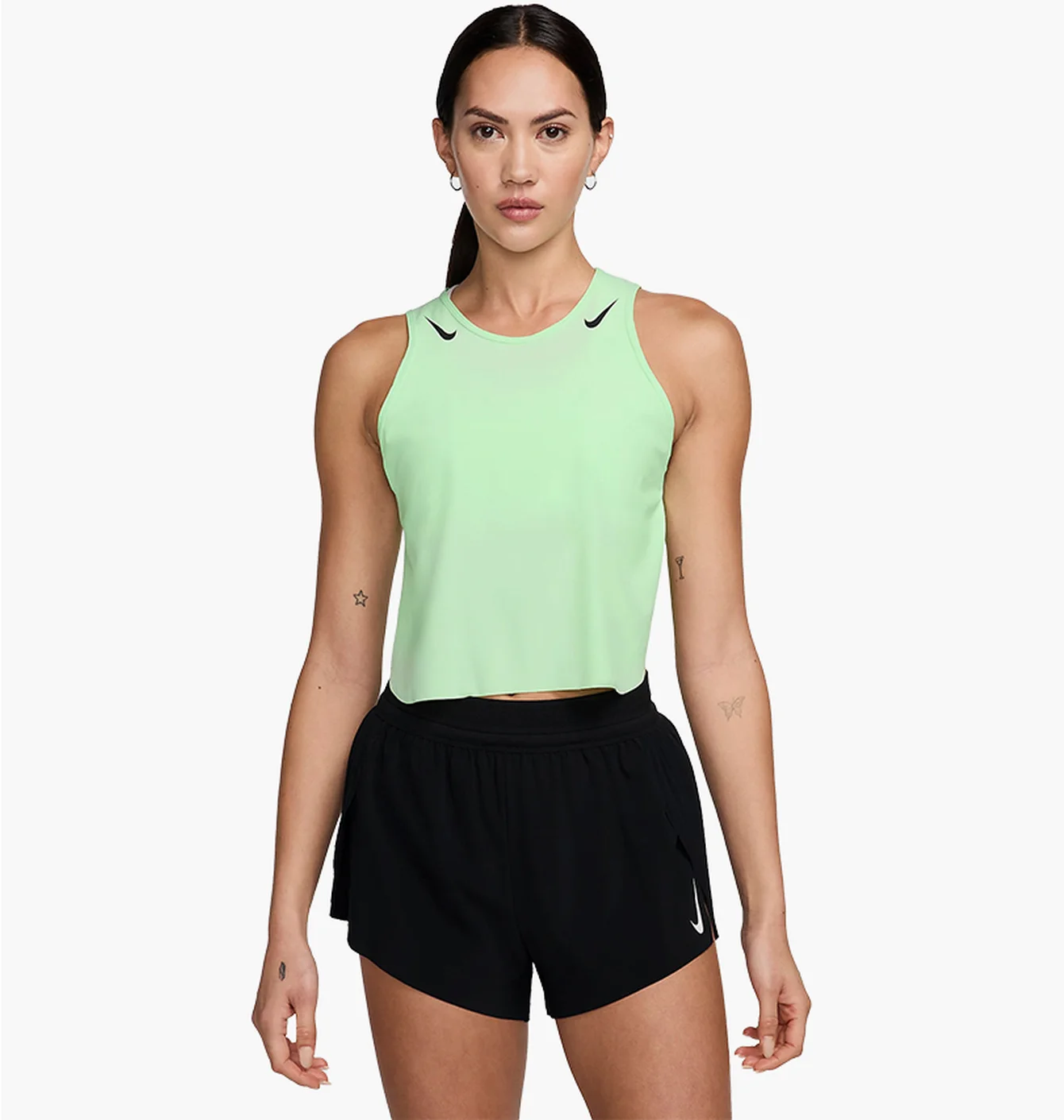 Майка жіноча Nike Aeroswift Dri-Fit Adv Cropped Running Tank Top Green FN2713-376
