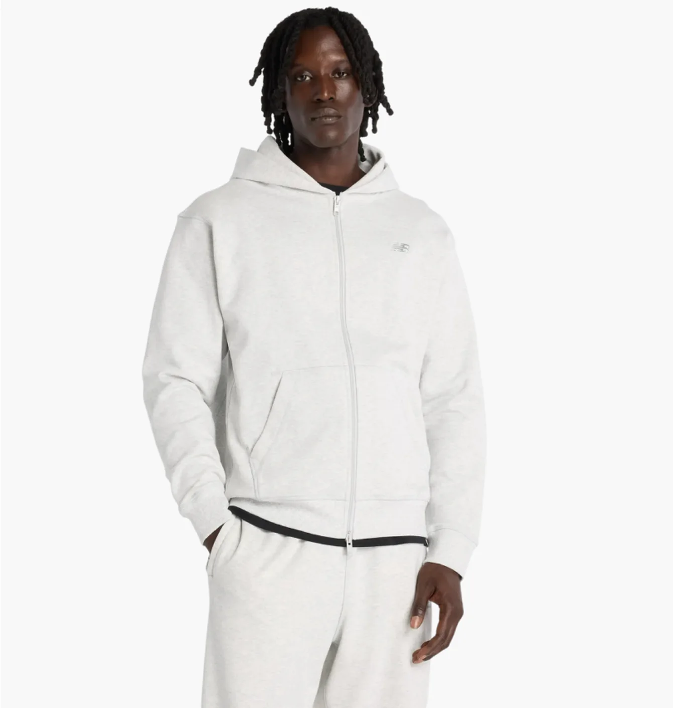 Толстовка чоловіча New Balance Athletics French Terry Full Zip Grey MJ53506AHH
