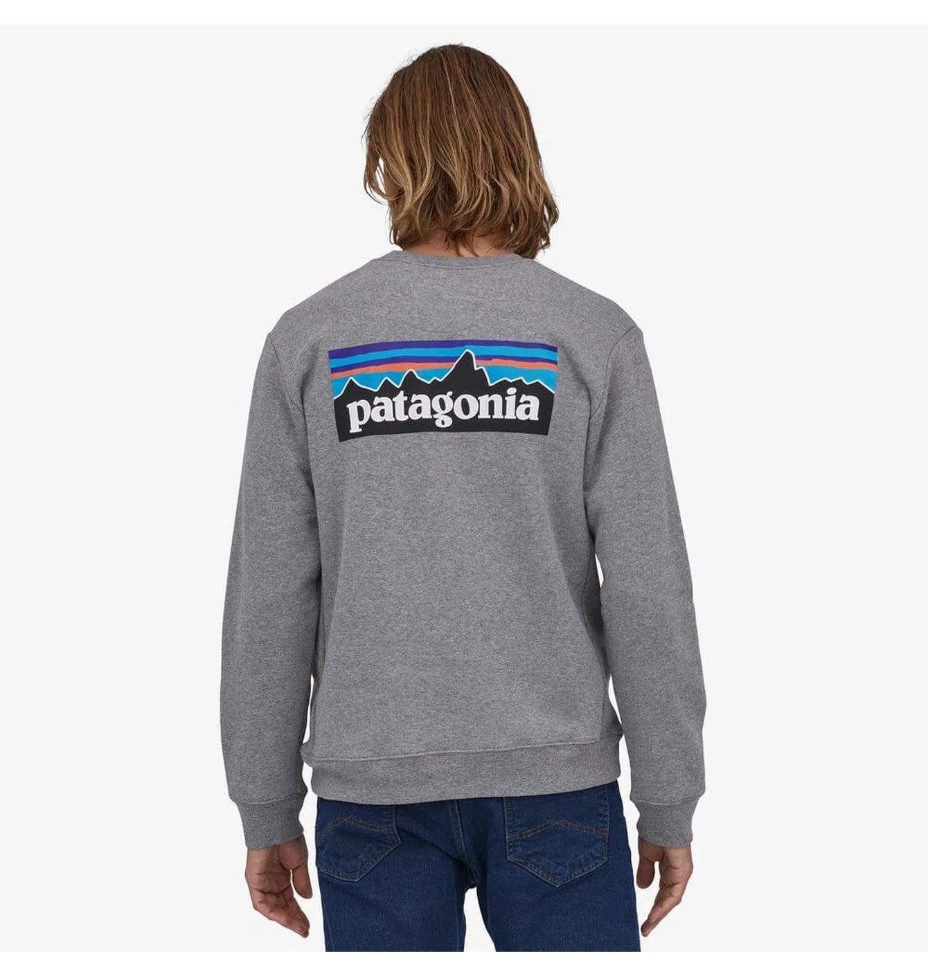 Patagonia Fitz Roy Icon Uprisal Crew Sweatshirt Gravel Heather