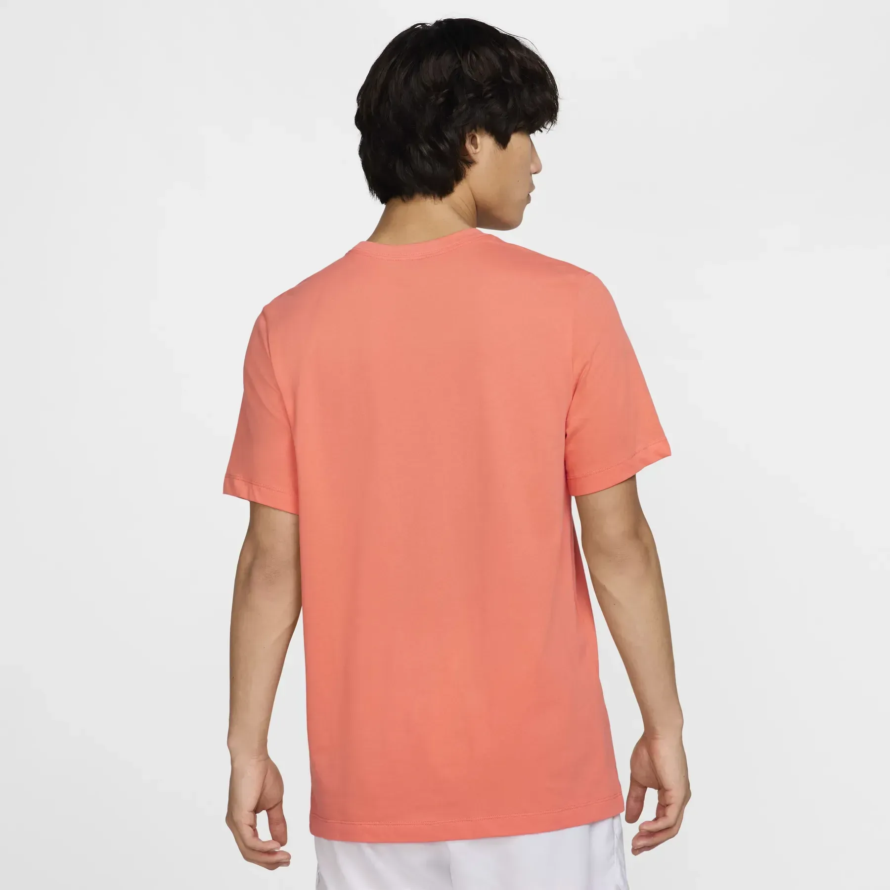 Nike Court Dri Fit Tee Shirt Mens Light Wild Mango