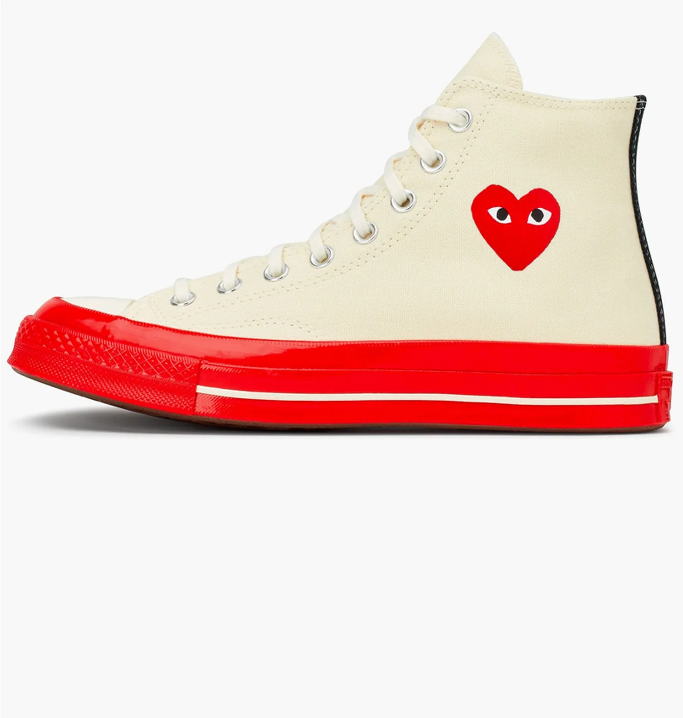 Кеди унісекс Comme des Garcons Play X Chuck 70 High Shoes Egret/Red Beige A01794C