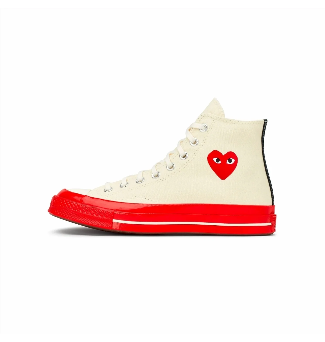 Кеди унісекс Comme des Garcons Play X Chuck 70 High Shoes Egret/Red Beige A01794C