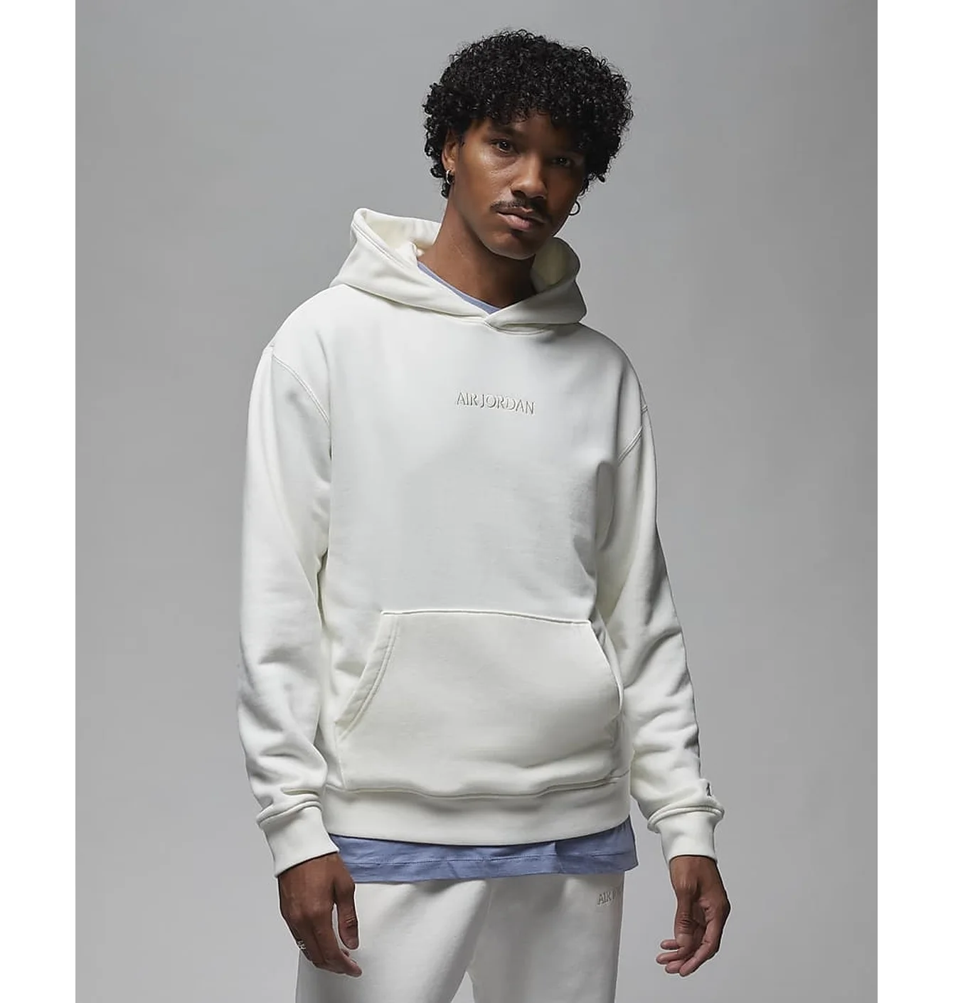 Jordan Wordmark Fleece Hoodie White
