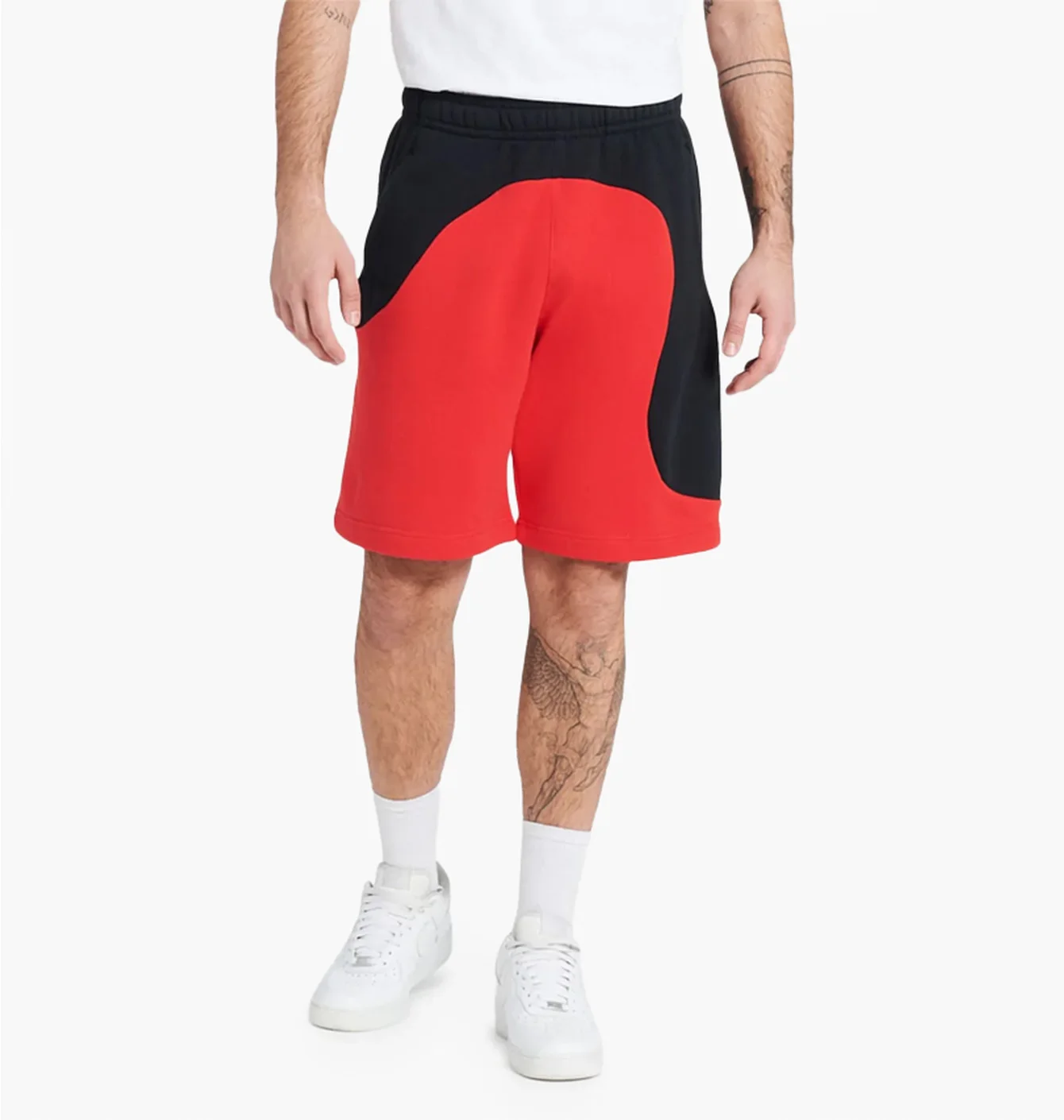 Nike Club Fleece Color Clash Shorts Black/Red