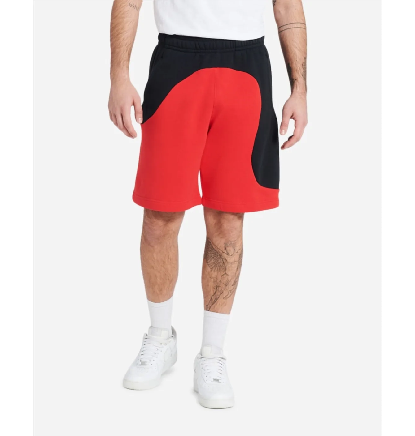Nike Club Fleece Color Clash Shorts Black/Red