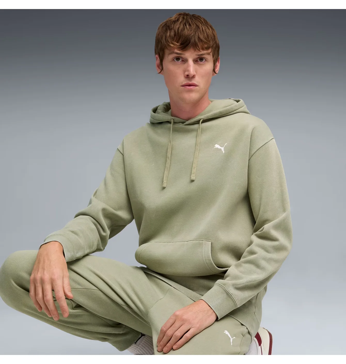 Puma ESS ELEVATED Wash Hoodie pants Lux Army