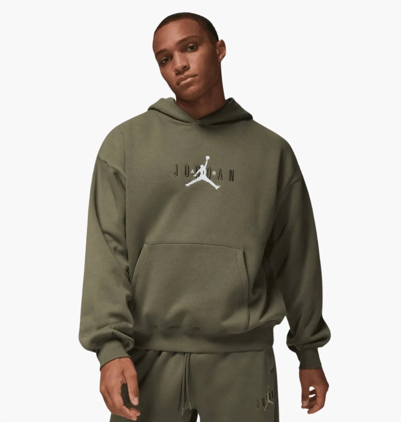 Jordan Brooklyn Fleece Oversize Stretch 
Pullover Hoodie Green