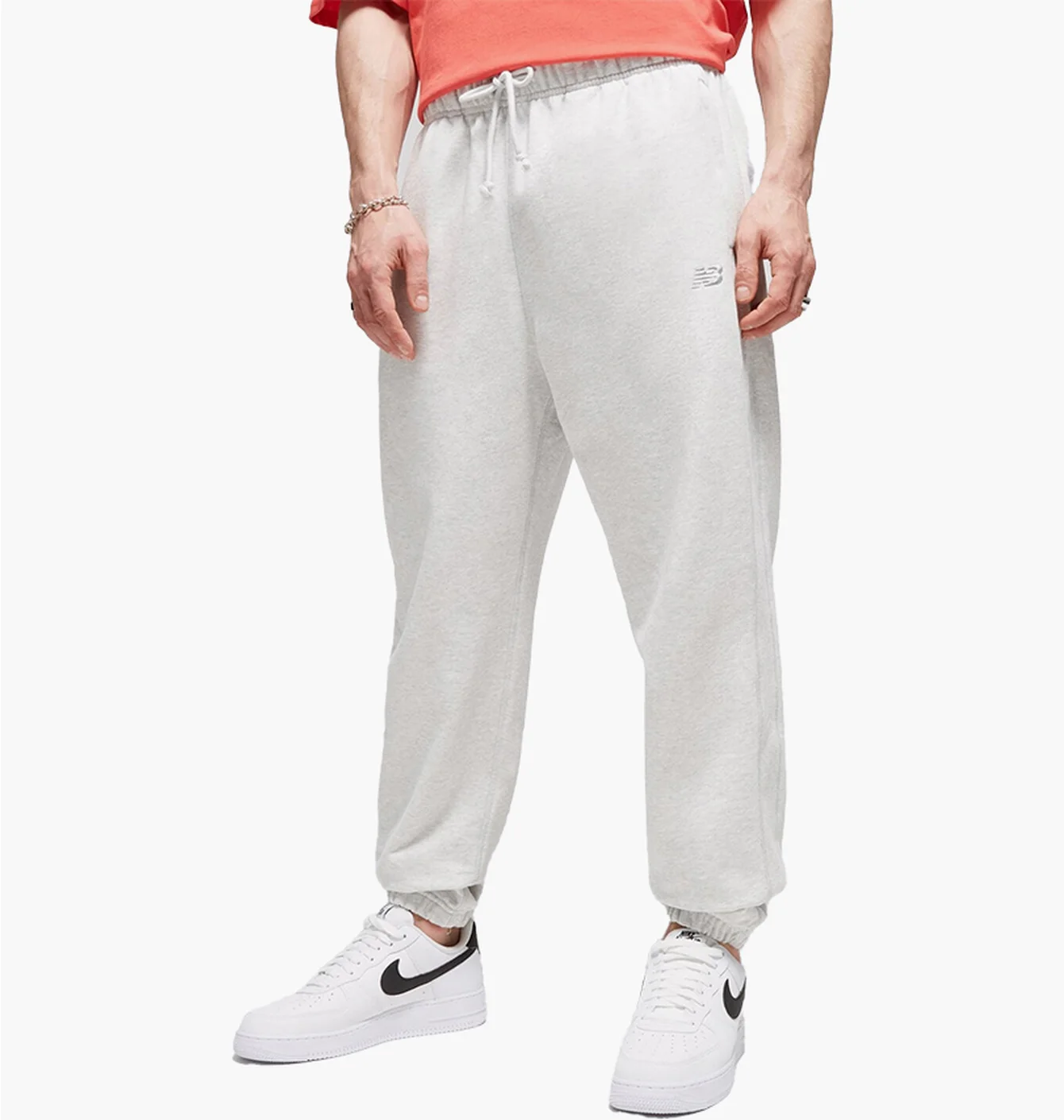 Штани чоловічі New Balance Athletics French Terry Jogger White MP41508AHH