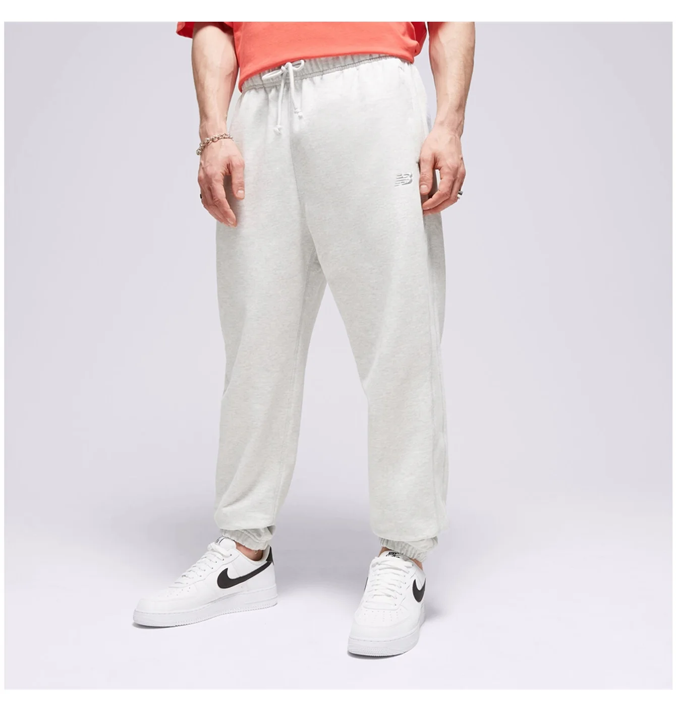 Штани чоловічі New Balance Athletics French Terry Jogger White MP41508AHH