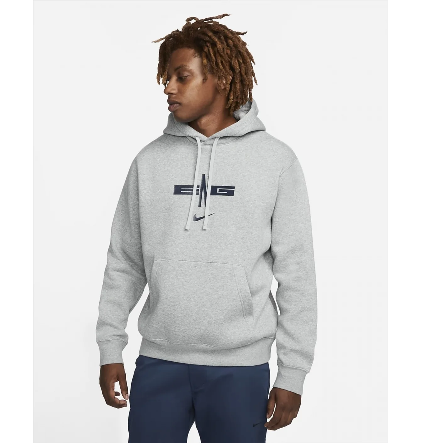 Худі чоловіче Nike England MenS Pullover Fleece Soccer Hoodie Grey DR9720-063