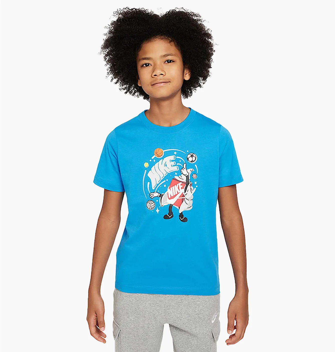 Футболка дитяча Nike Shirt K Nsw Tee Boxy Light Blue FN9614-435