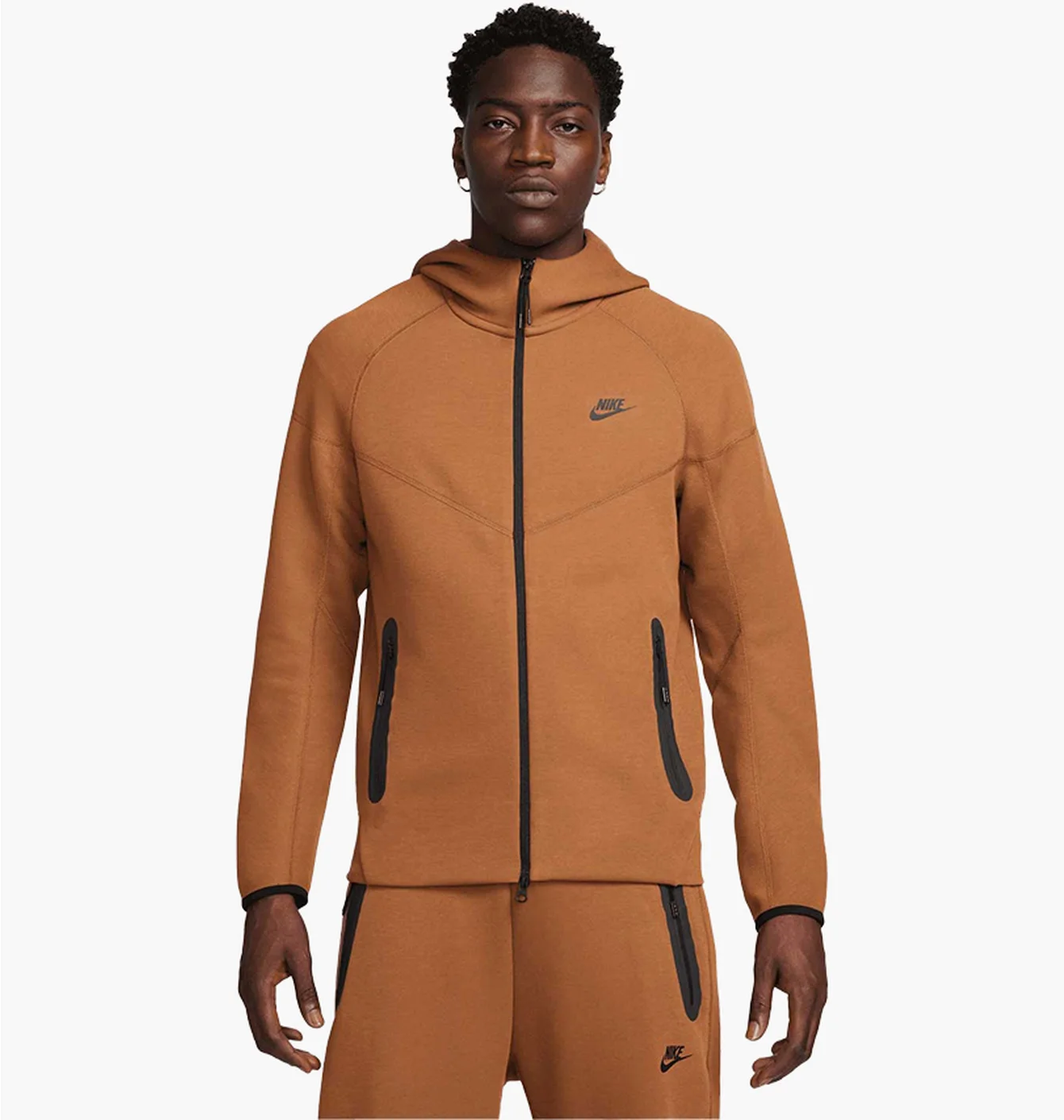 Толстовка чоловіча Nike Tech Fleece Brown FB7921-281