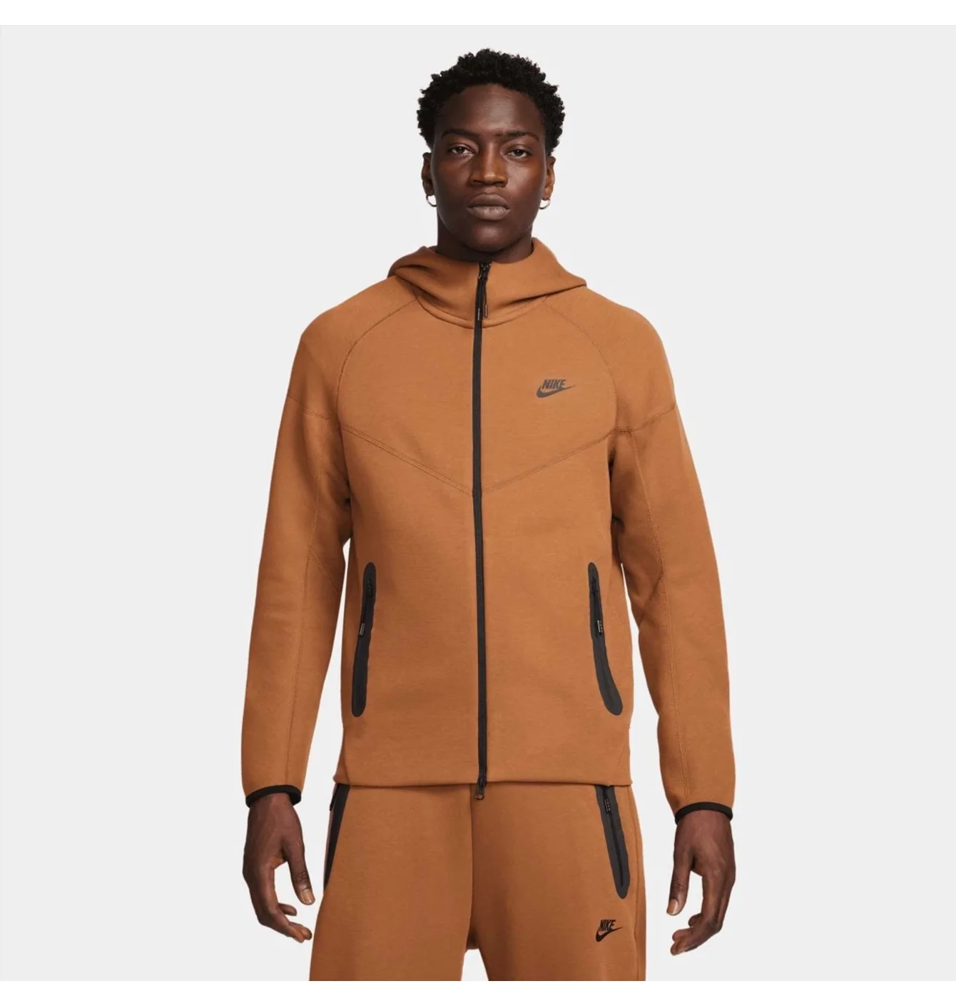 Толстовка чоловіча Nike Tech Fleece Brown FB7921-281
