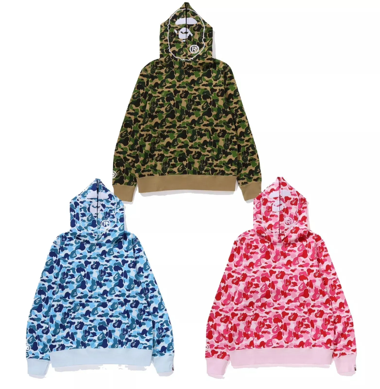 A BATHNIG APE Men's ABC CAMO 2ND APE PULLOVER HOODIE
