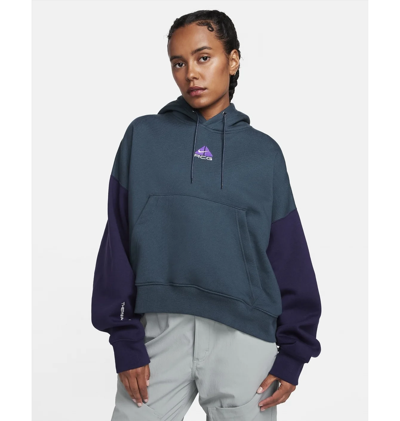 Худі жіноче Nike Lab Acg Therma-Fit Tuff Knit Fleece Hoodie Blue DQ5807-328