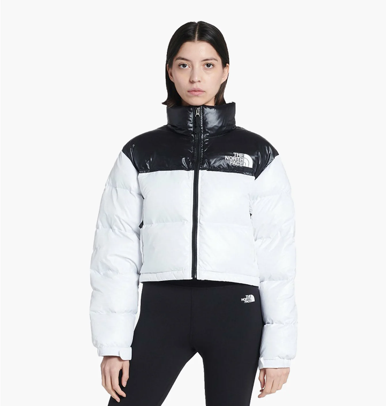W пуховикThe North Face Print Nuptse Short