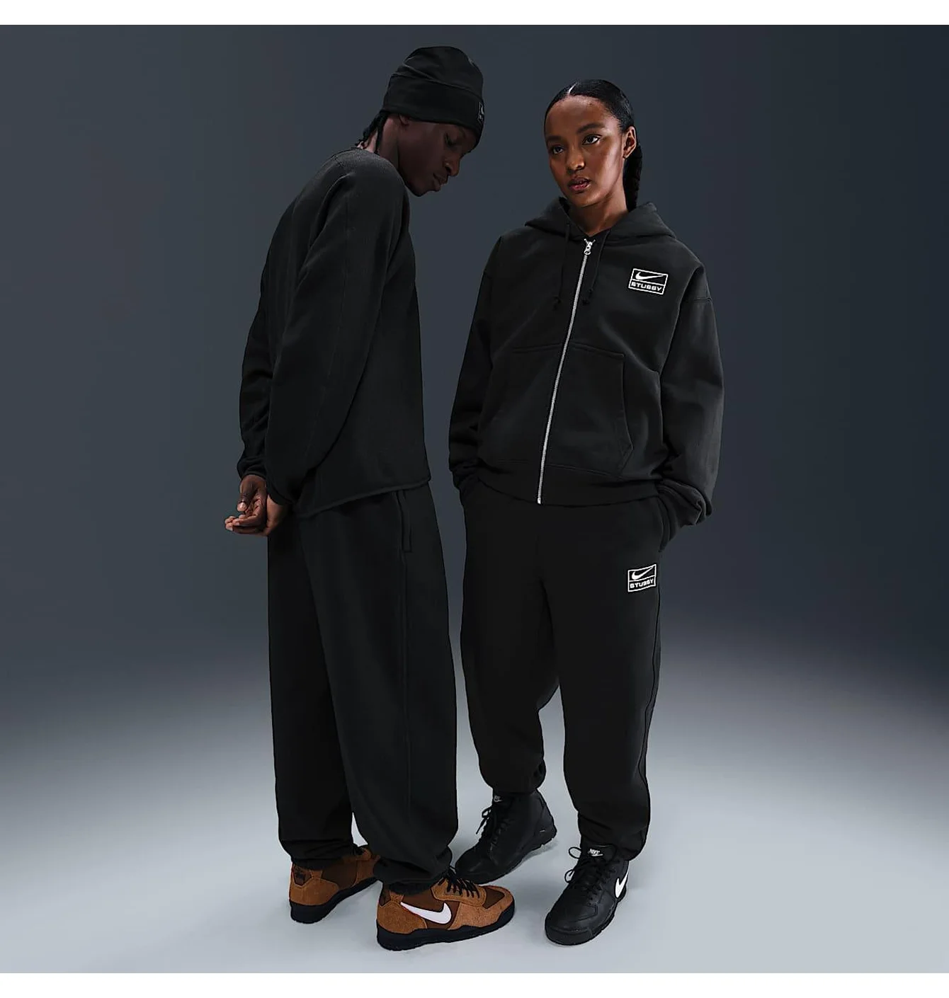 Stüssy & Nike Stone Washed Fleece Pant Black