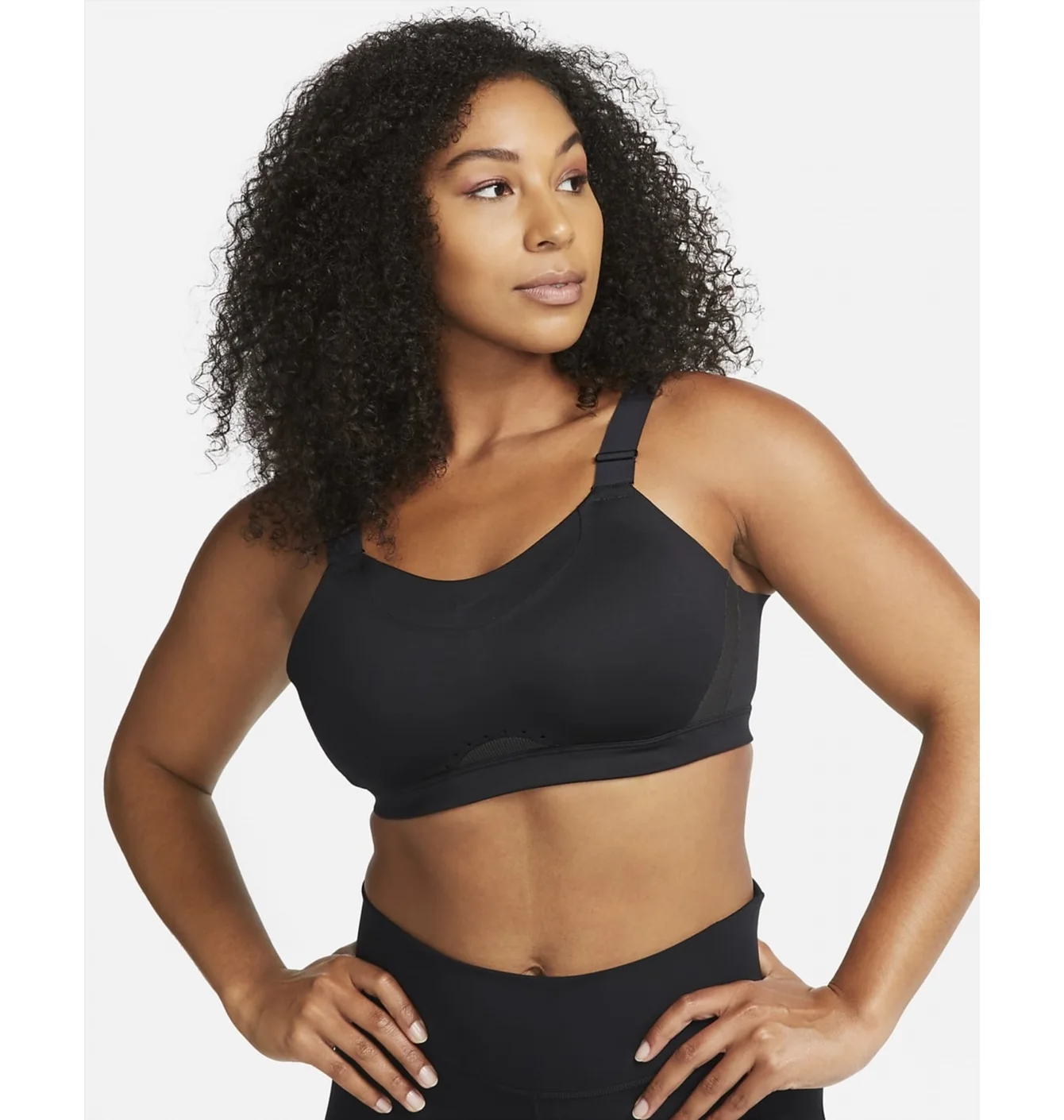 Топ Nike Womens High-Support Padded Adjustable Sports Bra Black