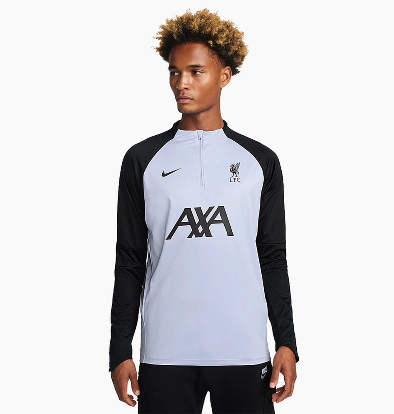 Лонгслив NIKE LIVERPOOL FC 22/23 STRIKE DRILL TOP LIGHT BLUE/BLACK