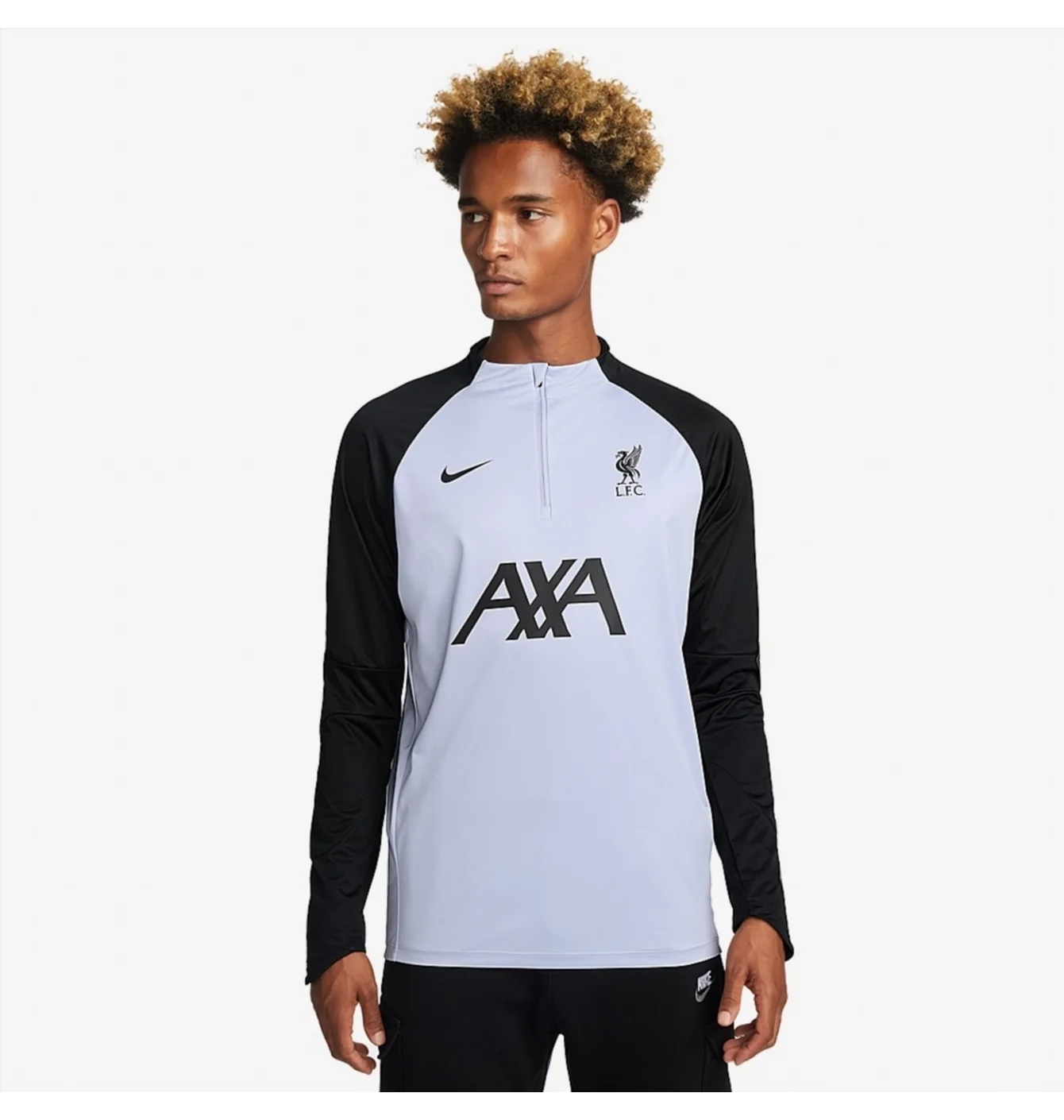 Лонгслив NIKE LIVERPOOL FC 22/23 STRIKE DRILL TOP LIGHT BLUE/BLACK