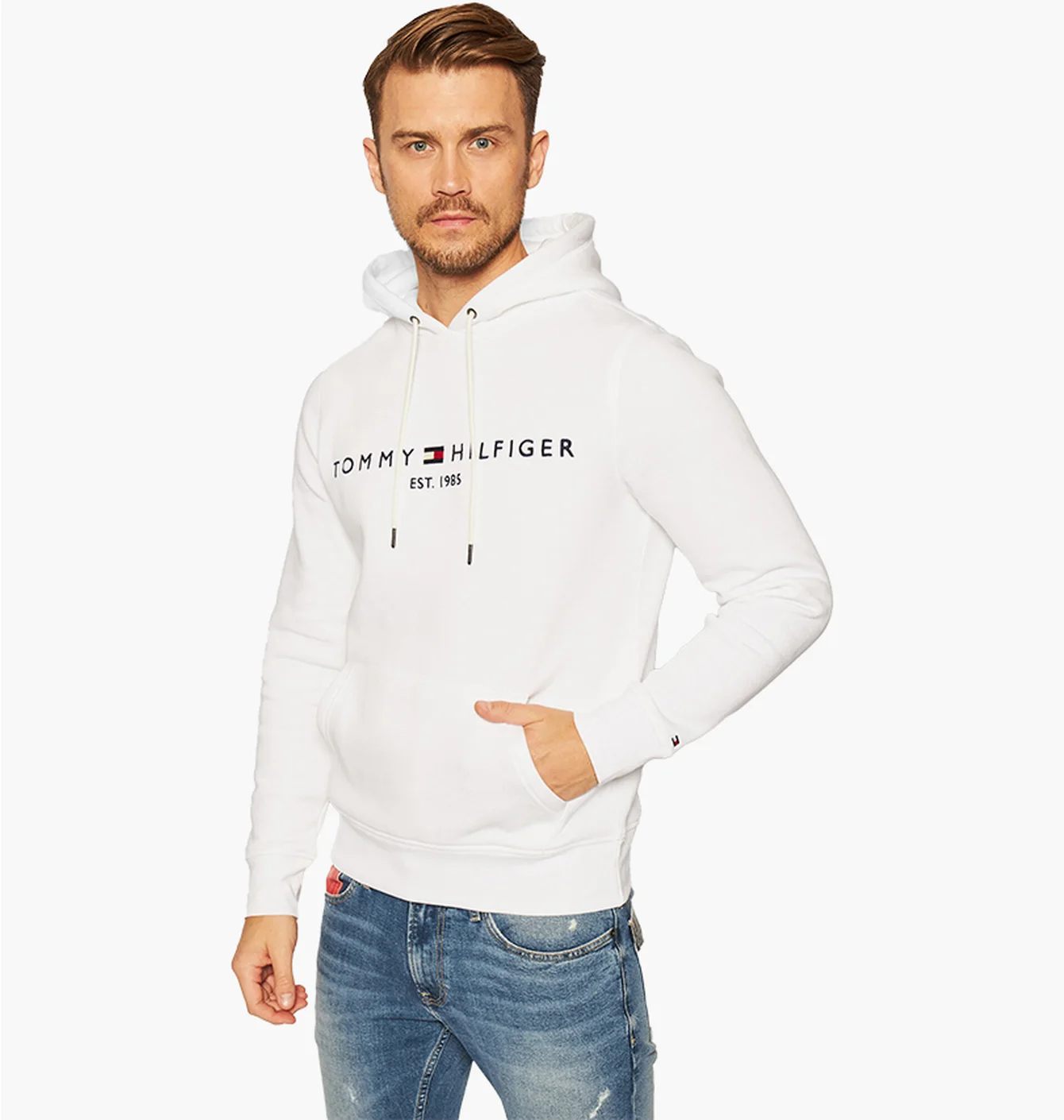 Худі чоловіче Tommy Hilfiger Logo Beige MW0MW11599