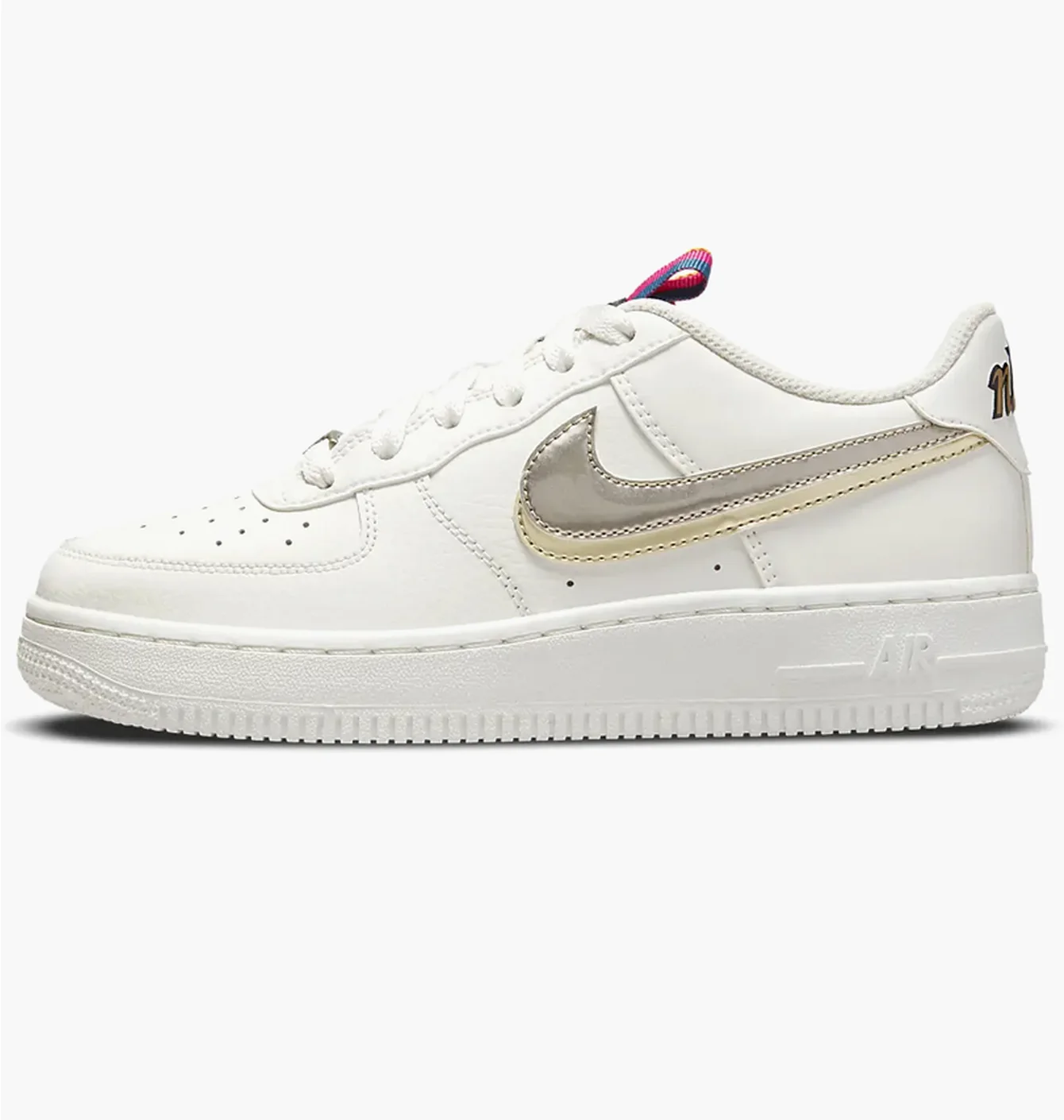 Nike Air Force 1 LV8 Double Swoosh Silver Gold (GS)