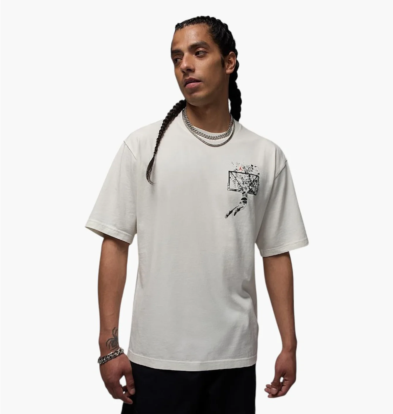 Футболка мужская Air Jordan Brk Svv Ovsz Gfx Ss Crew White