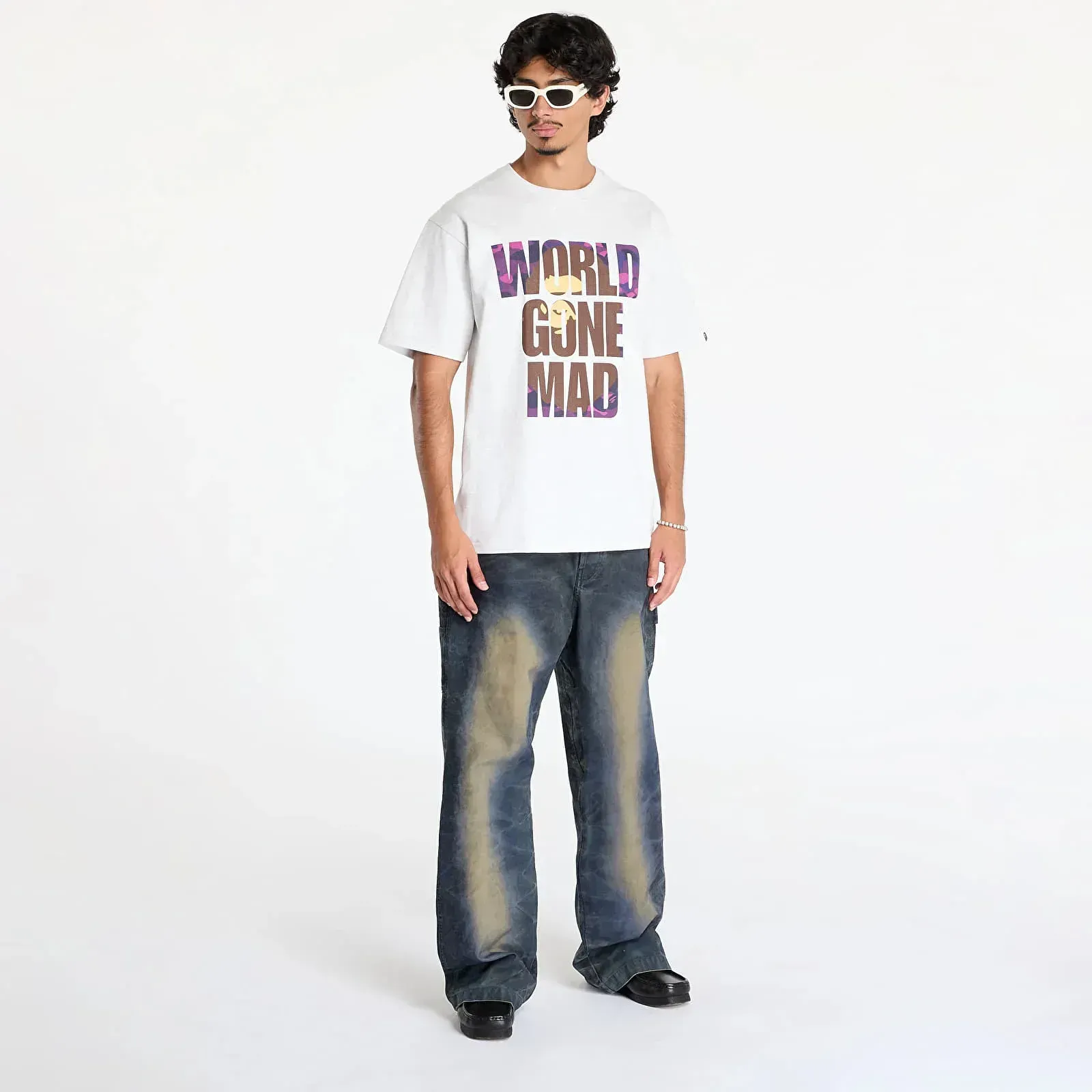 Bape COLOR CAMO WGM APE HEAD OVERLAP TEE