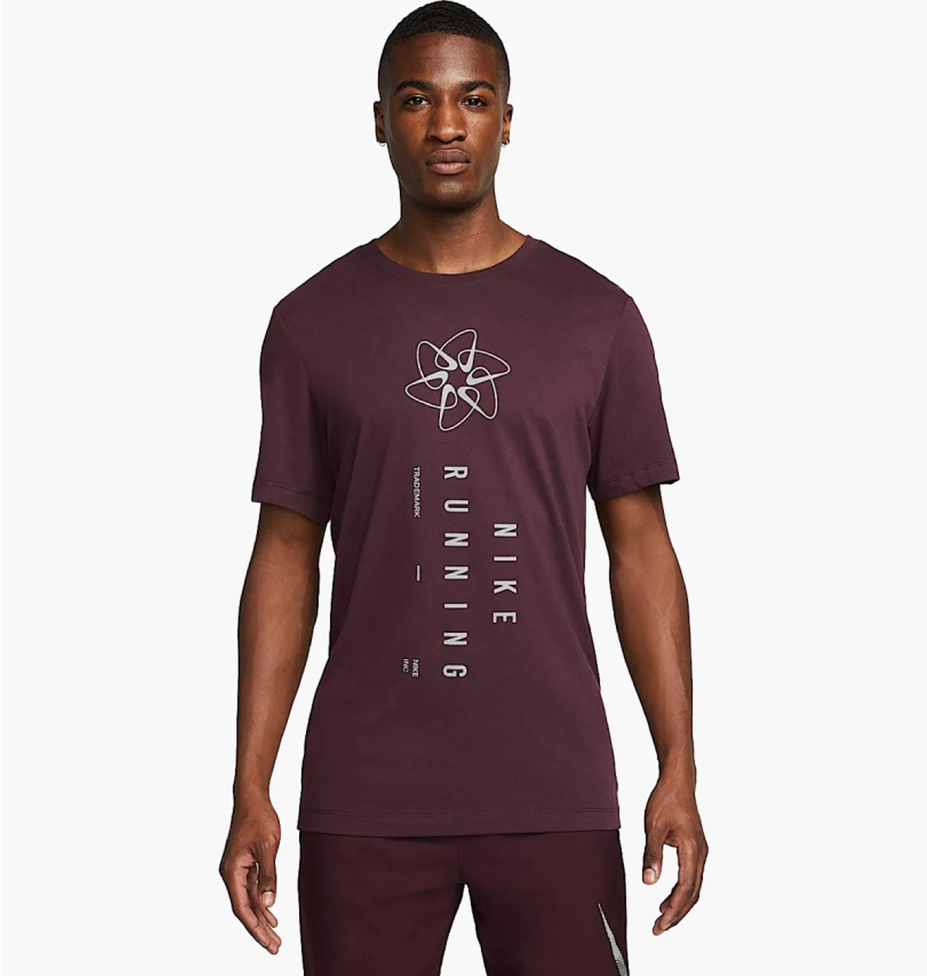 Футболка чоловіча Nike Dri Fit Run Division Running Tee Bordo DM5387-652