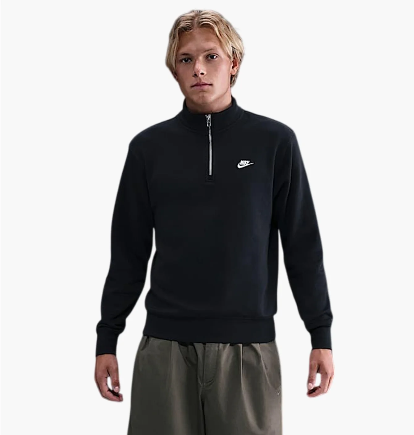 Nike Club Basket Ball Half-Zip Top Black