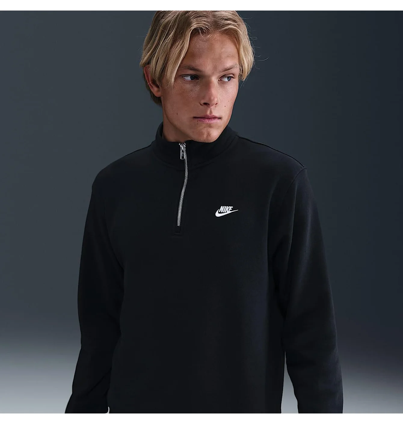 Nike Club Basket Ball Half-Zip Top Black