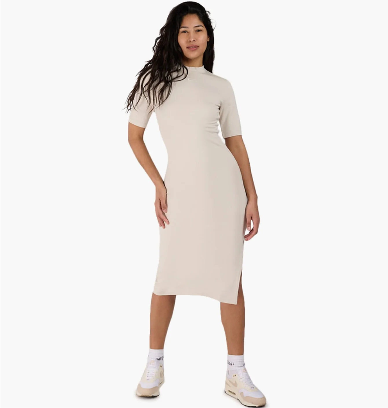 Nike Essentials midi dress in orewood